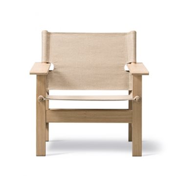 Canvas Chair af Børge Mogensen, sæbebehandlet eg